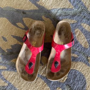 Red Gizeh Birkenstocks